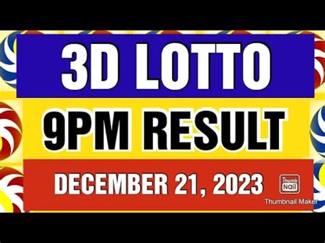 j3 9pm result today|3D Lotto 9PM .